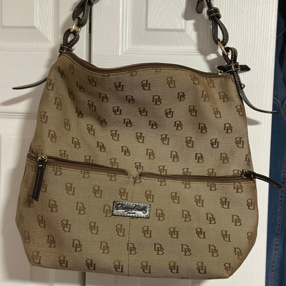 Dooney & Bourke Brown Signature Canvas Hobo Bag